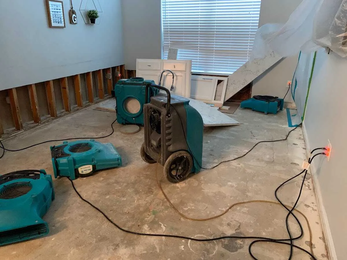 Dehumidifier in flood-cut room for Water Extraction & Removal in Gresham